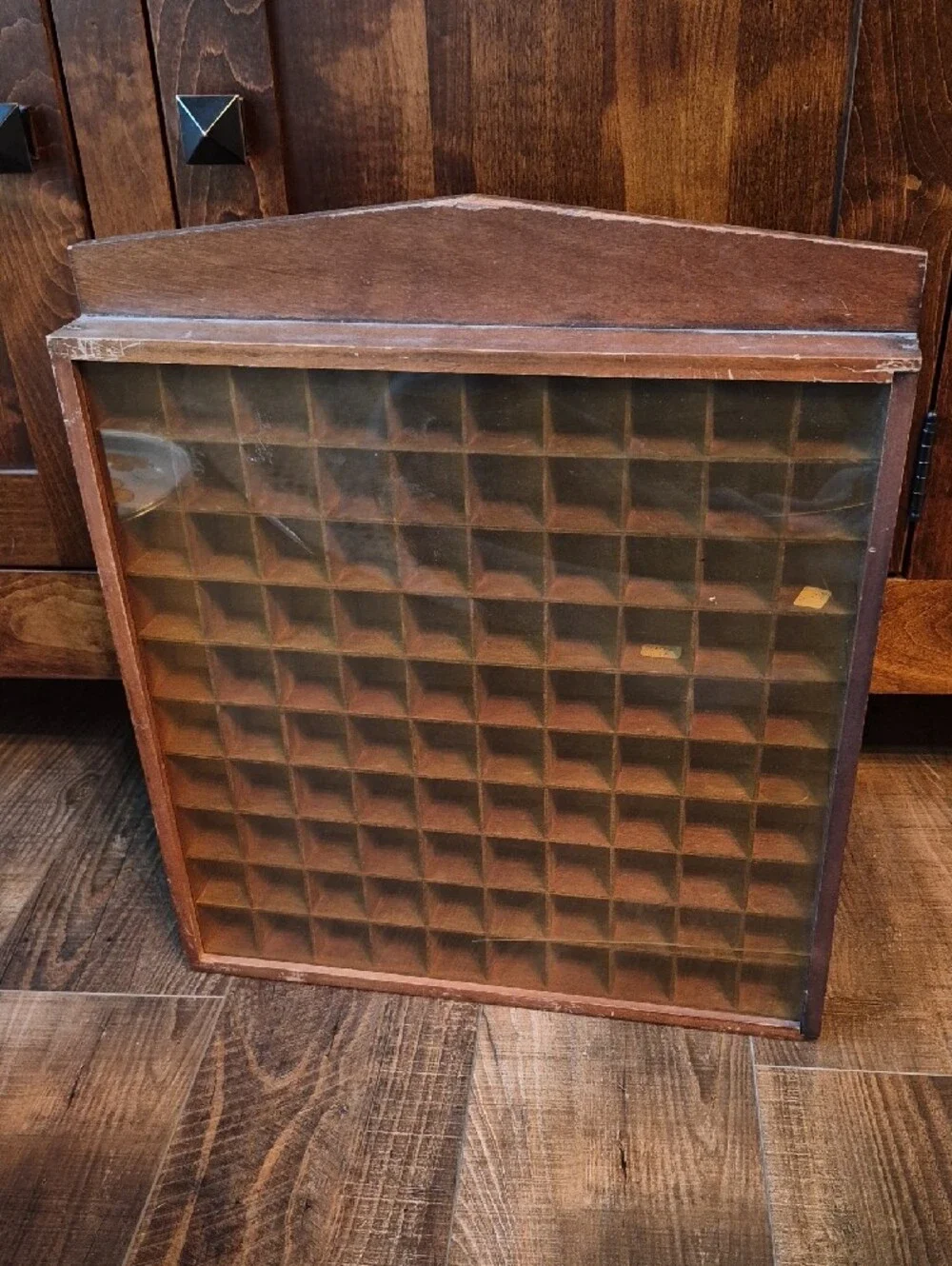 Vintage Wooden Thimble Display Shelf